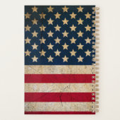 Vintager Name der amerikanischen Flagge Personalis Planer (Rückseite)