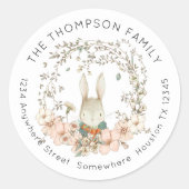 Vintager Name der Blumengrün Runder Aufkleber (Vorderseite)