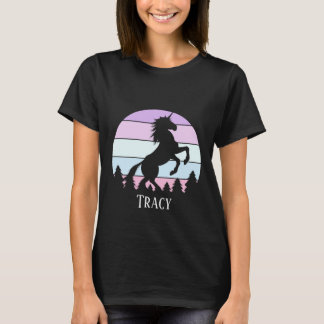 Vintager Name der Einhornzucht für Sunset Unicorn T-Shirt