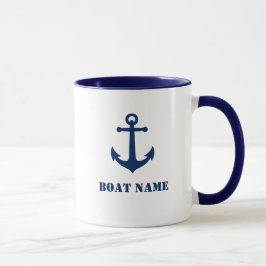Vintager Name des Ankerboots Tasse