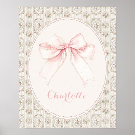 Vintager Name des Babys Poster (Vorne)