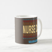 Vintager Name des Nurve Case Manager-Jobs  Kaffeetasse (VorderseiteRechts)