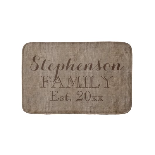 Vintager Name des rustikalen Brustkorbs Badematte (Vorderseite)