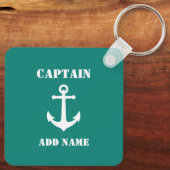 Vintager Name des Schiffskapitän oder des Schiffs Schlüsselanhänger (Rückseite)