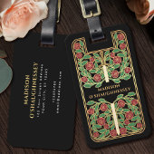 Vintager Name des Schwarzen Mittelalters Gepäckanhänger