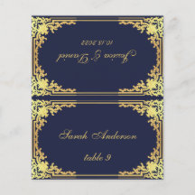 Vintager Name für Hochzeitsstimmung in Navy Gold P