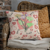 Vintager Name Kinderzimmer Blumenkinder Kissen