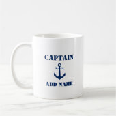Vintager Name oder Name des Kapitän oder des Boote Kaffeetasse (Links)