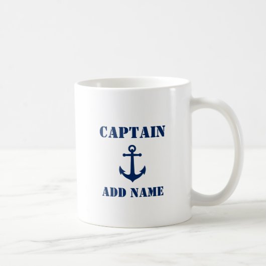 Vintager Name oder Name des Kapitän oder des Boote Kaffeetasse (Rechts)