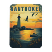 Vintager Nantucket, Massachusetts - Inselcharakter Magnet (Vertikal)