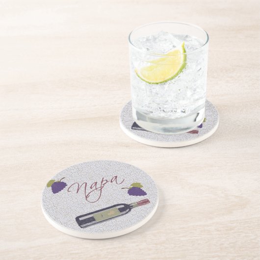 Vintager Napa Getränkeuntersetzer (Seite)