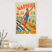 Vintager Napier-Karneval Neuseeland Poster (Küche)