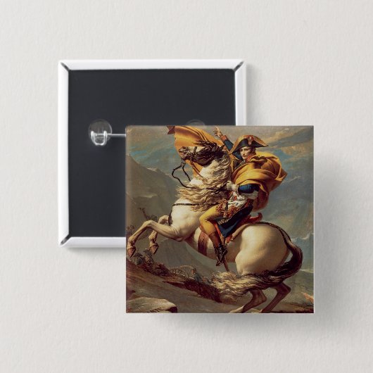 Vintager Napoleon über die Alpen Button (Vorne & Hinten)