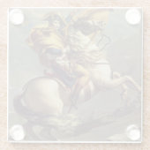 Vintager Napoleon über die Alpen Glasuntersetzer (Rückseite)