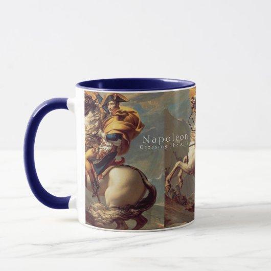 Vintager Napoleon über die Alpen Tasse (Links)