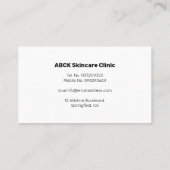 Vintager Narkose Visitenkarte (Rückseite)