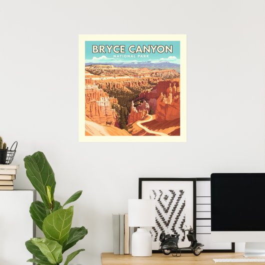 Vintager Nationalpark Bryce Canyon Poster (Heimbüro)