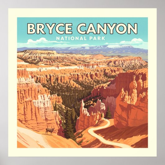 Vintager Nationalpark Bryce Canyon Poster (Vorne)