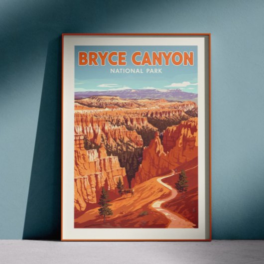 Vintager Nationalpark Bryce Canyon Poster