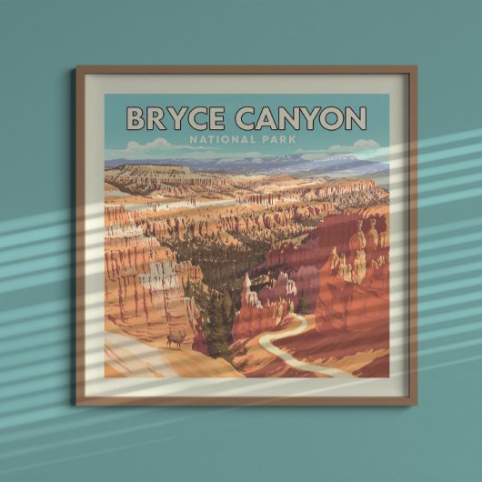 Vintager Nationalpark Bryce Canyon Poster