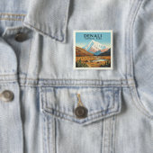 Vintager Nationalpark Denali Button (Beispiel)
