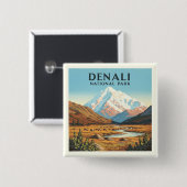 Vintager Nationalpark Denali Button (Vorne & Hinten)