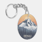 Vintager Nationalpark Denali Schlüsselanhänger (Vorderseite links)