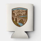 Vintager Nationalpark der New River Gorge Dosenkühler (Rückseite)