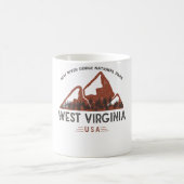 Vintager Nationalpark der New River Gorge Kaffeetasse (Mittel)