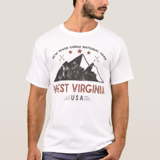 Vintager Nationalpark der New River Gorge T-Shirt