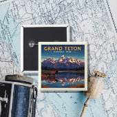 Vintager Nationalpark Grand Teton Button