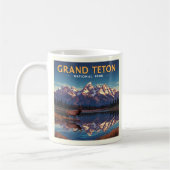 Vintager Nationalpark Grand Teton Kaffeetasse (Links)
