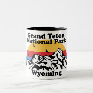 Vintager Nationalpark Grand Teton Zweifarbige Tasse