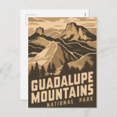 Vintager Nationalpark Guadalupe Feiertagspostkarte (Vorne/Hinten)