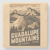 Vintager Nationalpark Guadalupe Steinuntersetzer (Vorderseite)