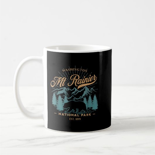 Vintager Nationalpark Mount Rainier Kaffeetasse (Links)