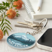 Vintager Nationalpark Mount Rainier Schlüsselanhänger (Vorderseite rechts)