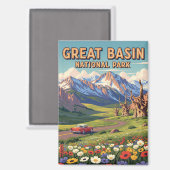 Vintager Nationalpark Nevada Magnet (Vorderseite/Rückseite)