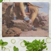 Vintager Native Amerikanische Ureinwohner, The Sco Geschirrtuch (Gefaltet)