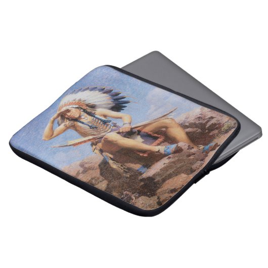 Vintager Native Amerikanische Ureinwohner, The Sco Laptopschutzhülle (Vorne Oben)