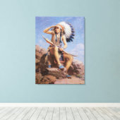 Vintager Native Amerikanische Ureinwohner, The Sco Leinwanddruck (Insitu (Holzboden))