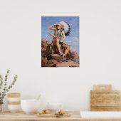 Vintager Native Amerikanische Ureinwohner, The Sco Poster (Küche)