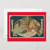 VINTAGER NATIVITÄTSZENTRUM POSTKARTE (Vorne/Hinten)
