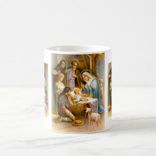Vintager Nativity Kaffeetasse