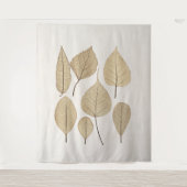 Vintager naturalistischer botanischer Zeichn | Blä Wandteppich (Vorderseite)