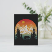 Vintager Naturbär Postkarte (Stehend Vorderseite)