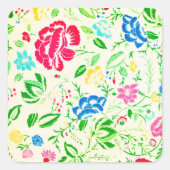 Vintager Naturgarten Blume Banca del Gottardo Quadratischer Aufkleber (Vorderseite)