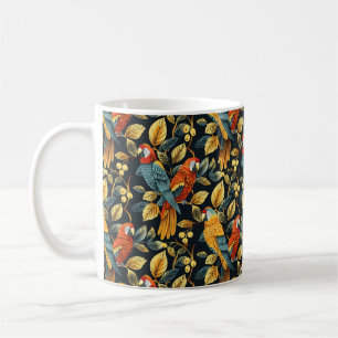 Vintager Naturpapagei Kaffeetasse