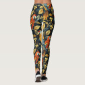 Vintager Naturpapagei Leggings (Rückseite)