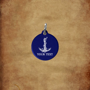 Vintager Nautical Anchor-Seil Haustiermarke